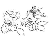 coloriage mimihopps et pimboli courant
